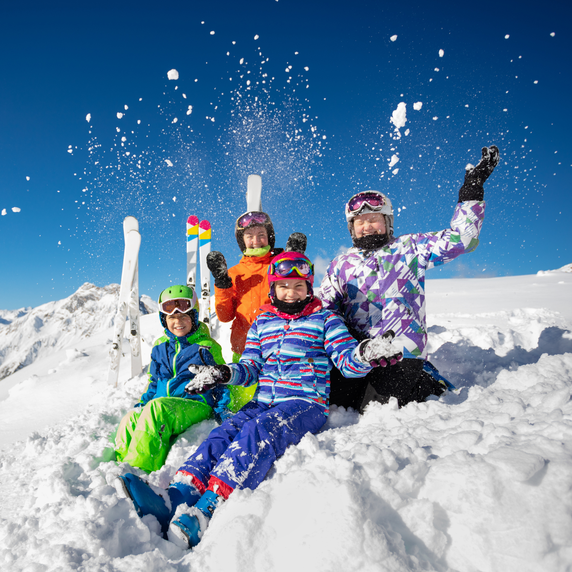 kids wearing helmets
